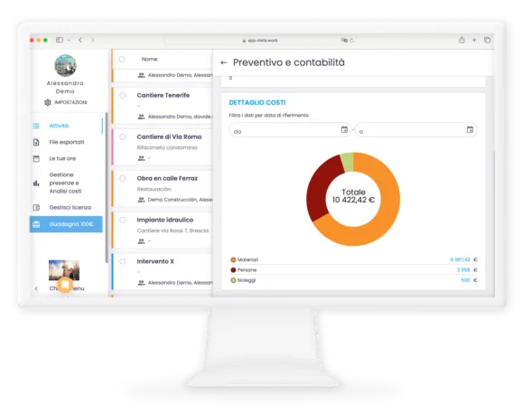 Conosci i costi degli interventi in tempo reale e invia il preventivo al cliente
