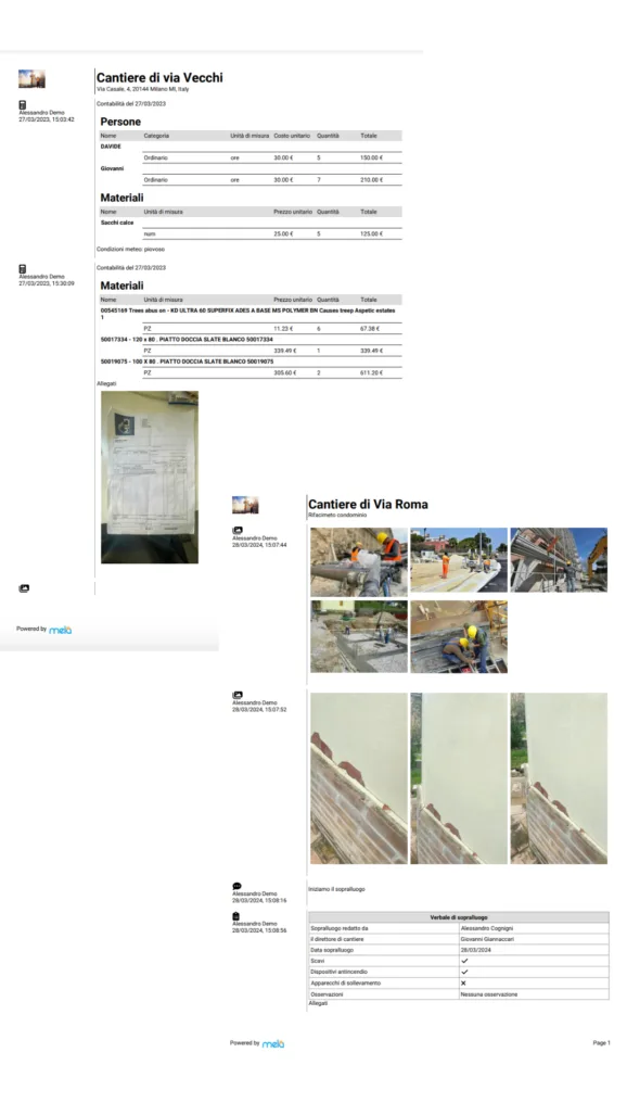 Create the Site Work Logbook with one click