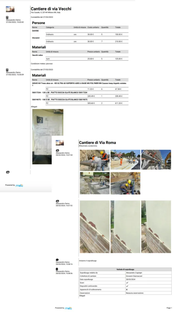 Crea il Giornale Lavori con un click