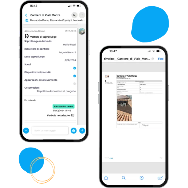 Construction site minutes notarised on blockchain