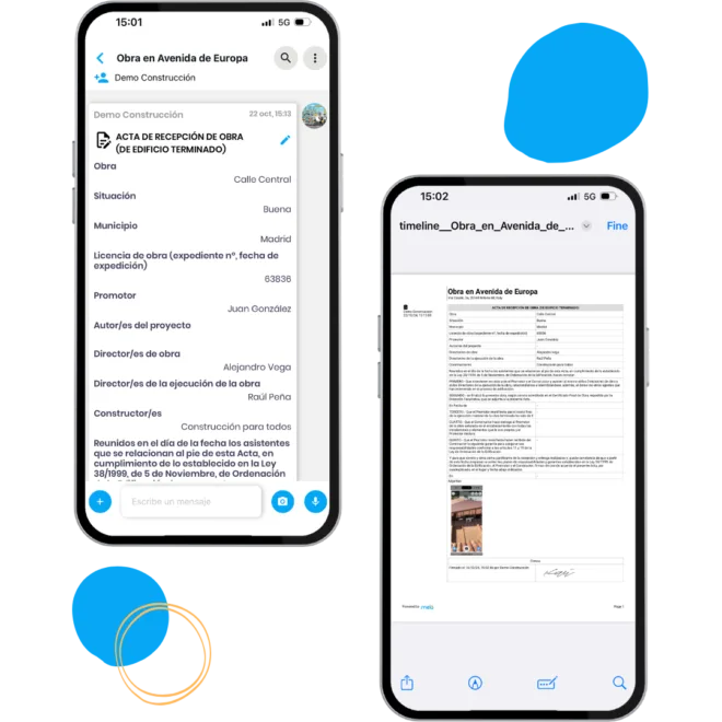 Actas de obra notarizadas en blockchain
