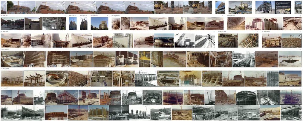 Colección de fotos de las obras de construcción