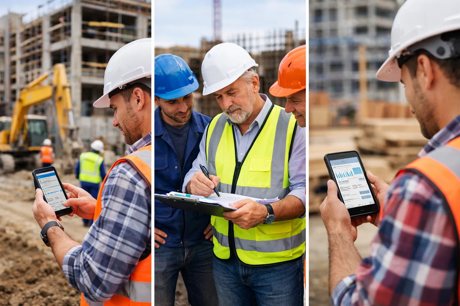 Lavoro in cantiere gestione e tecnologia